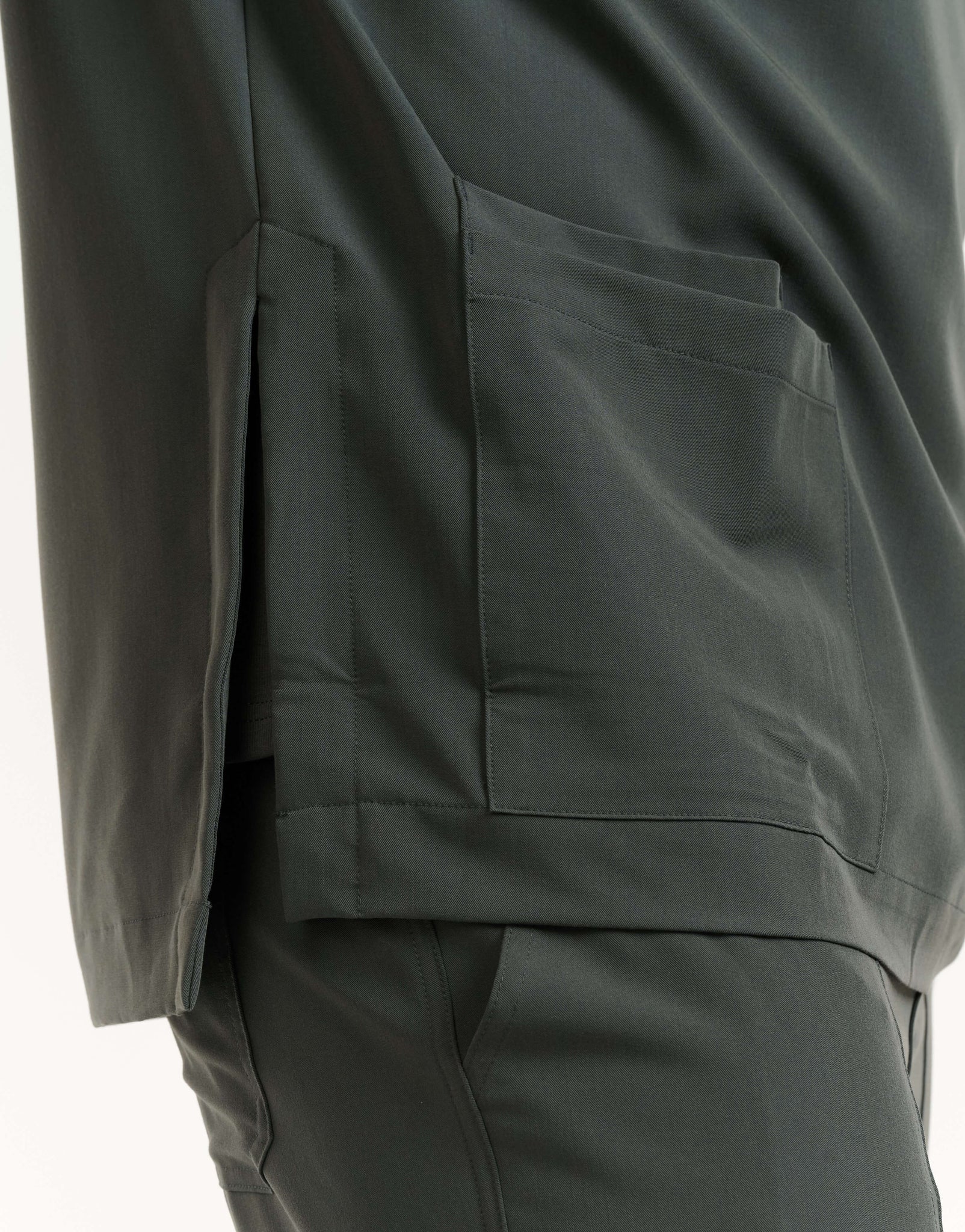 Essential Crewneck Scrub Top - Asphalt