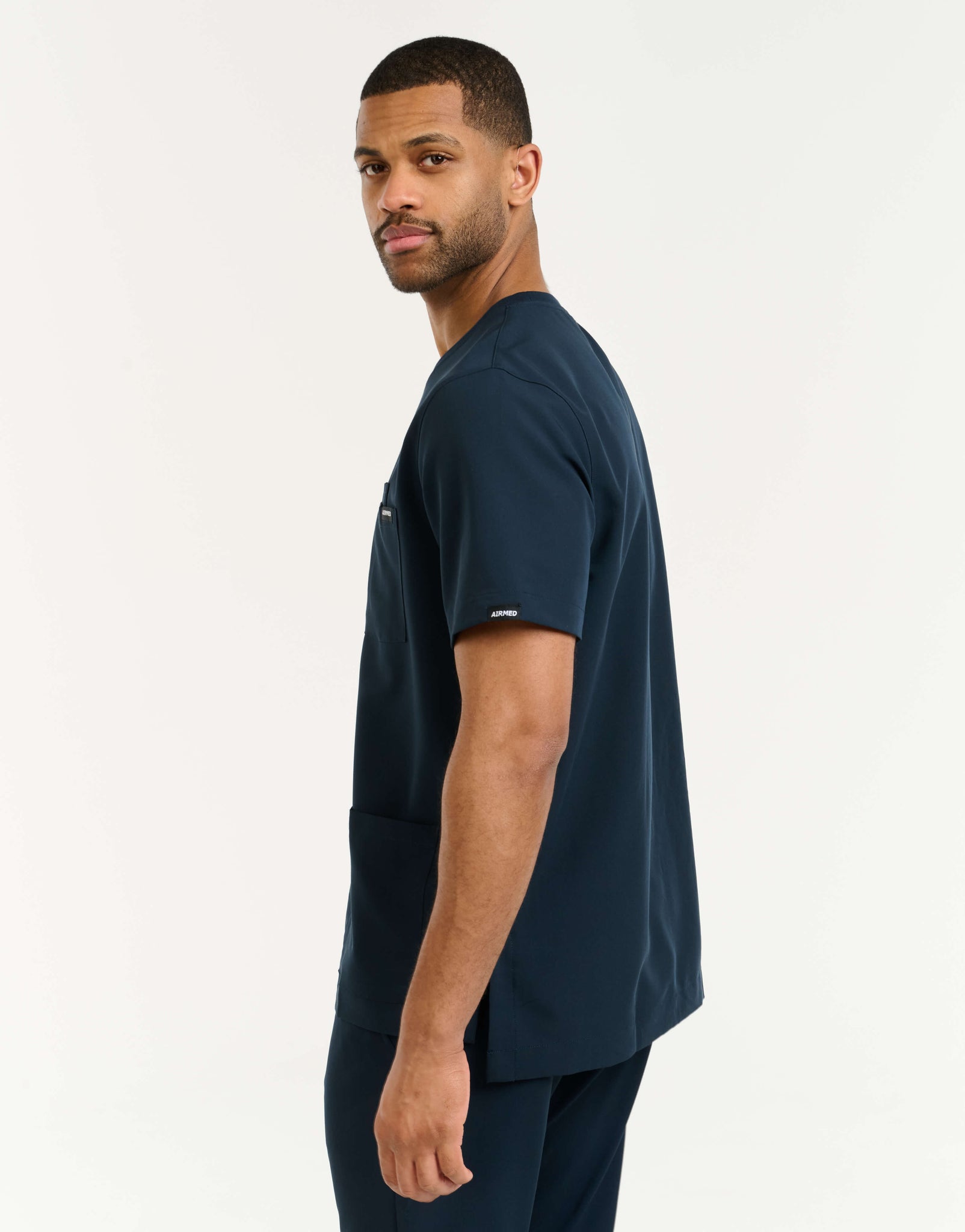 Essential Crewneck Scrub Top - Midnight Navy
