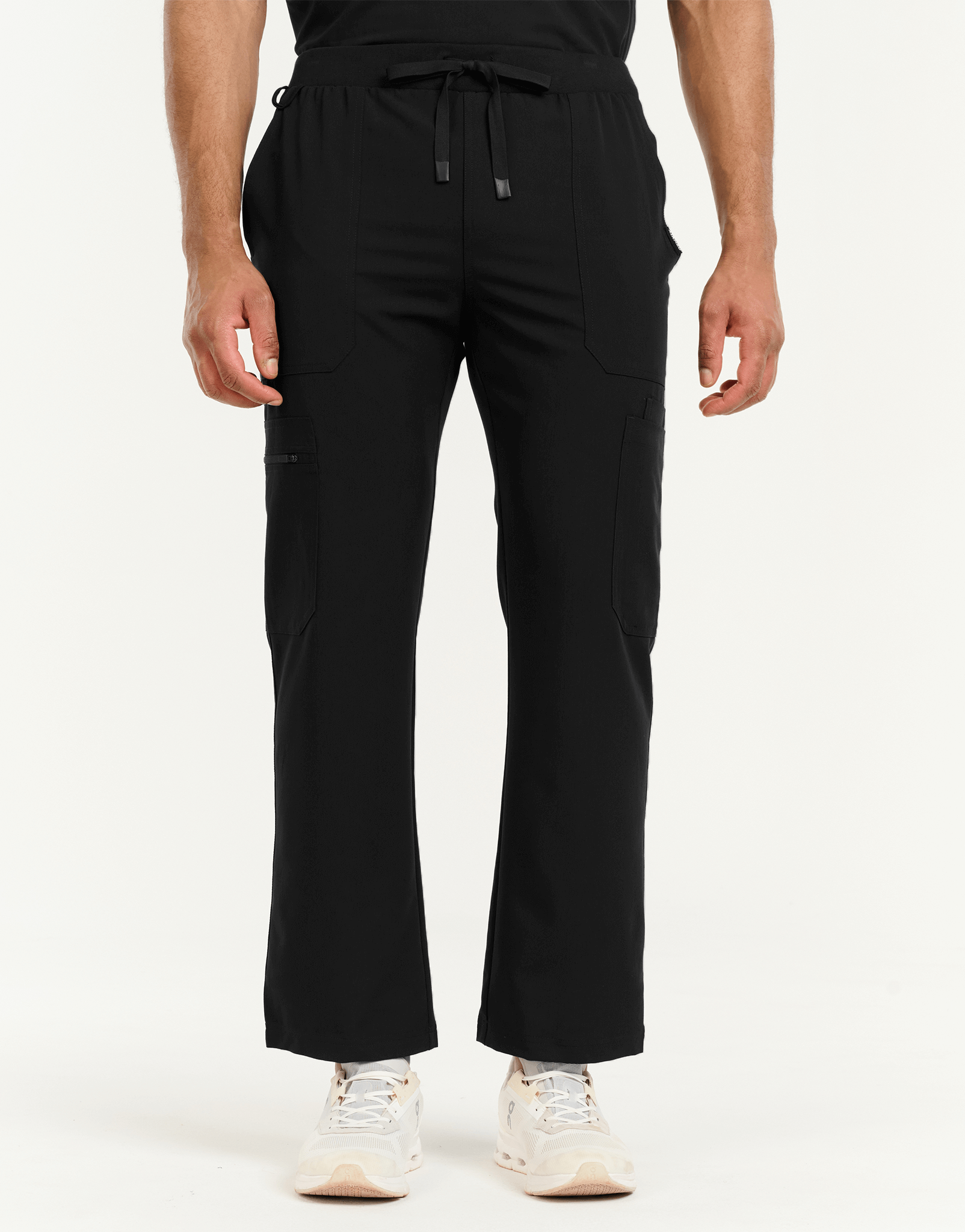 Essential Multi-Pocket Scrub Pants - Black