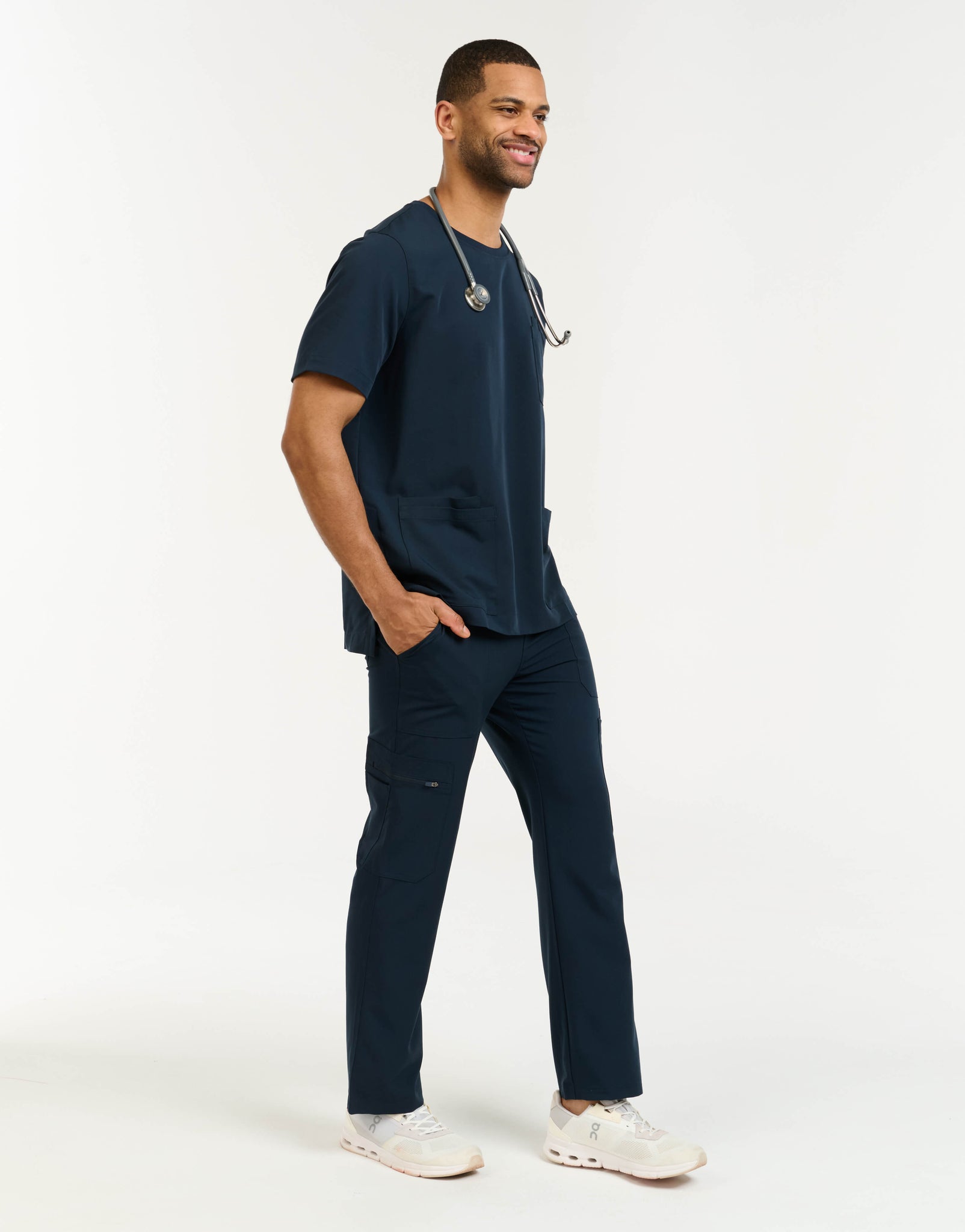 Essential Multi-Pocket Scrub Pants - Midnight Navy