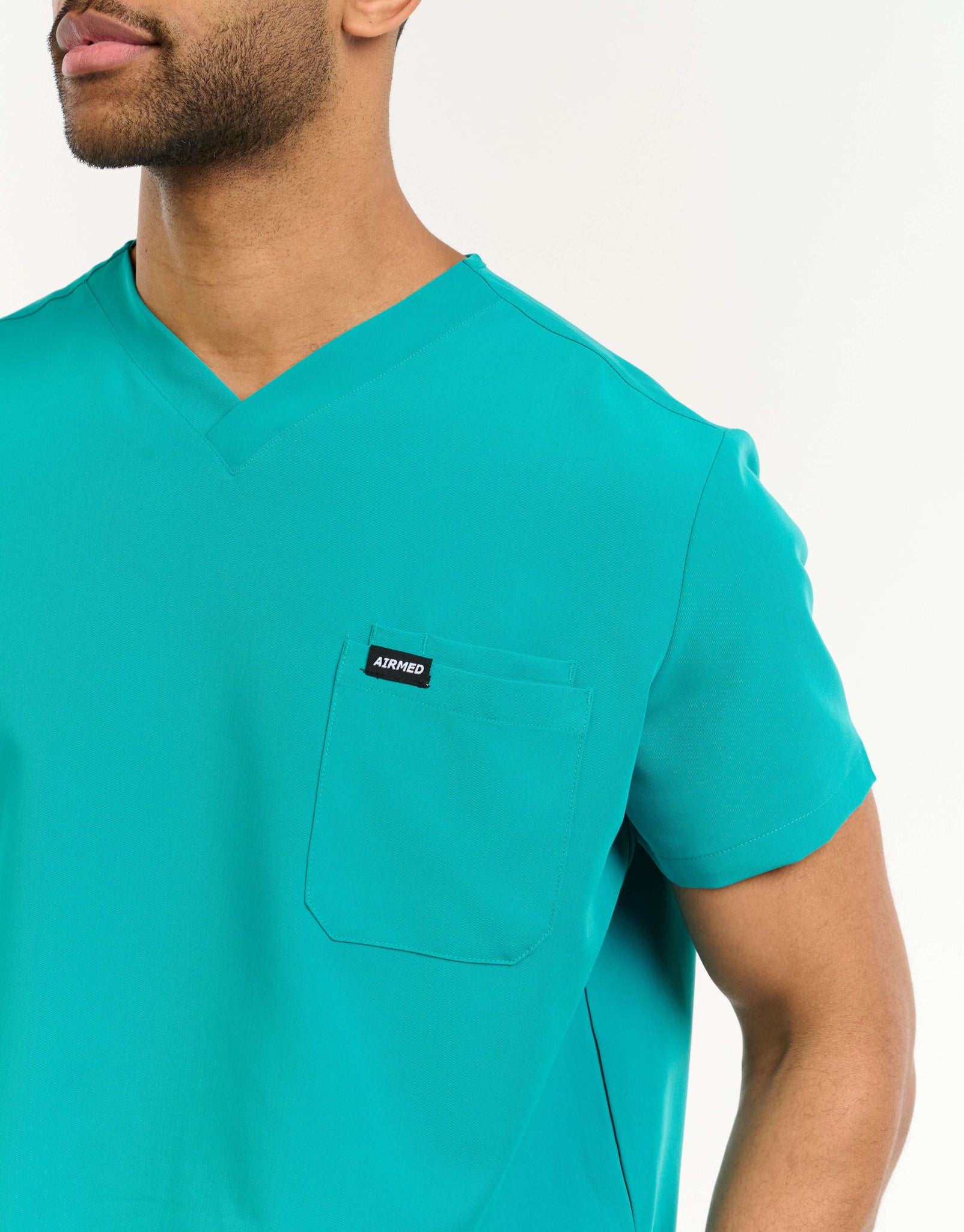 Essential V Neck Scrub Top - Sydney Teal