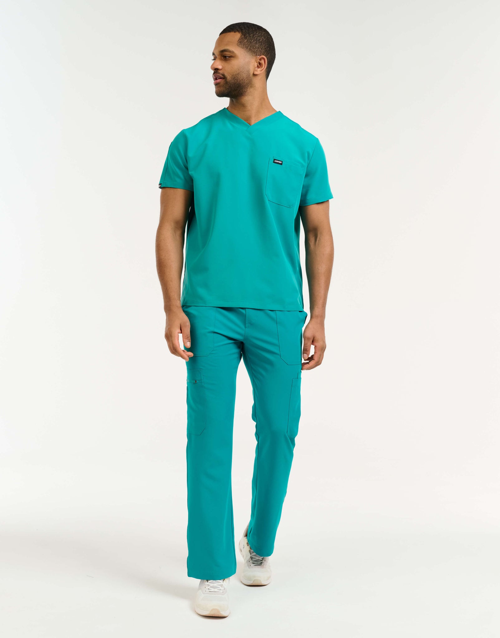 Essential V Neck Scrub Top - Sydney Teal