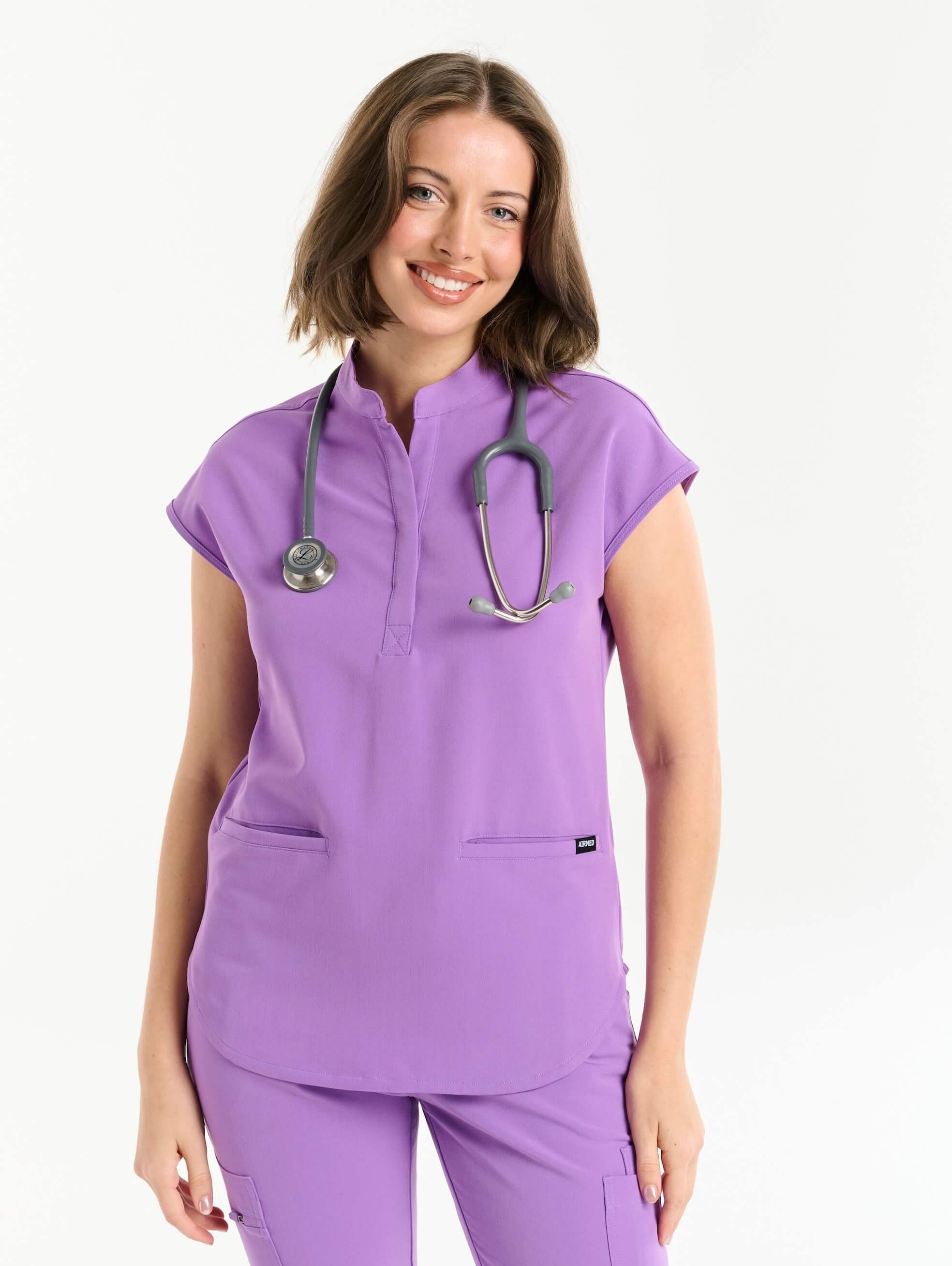 Apollo Scrub Top - Wisteria Purple