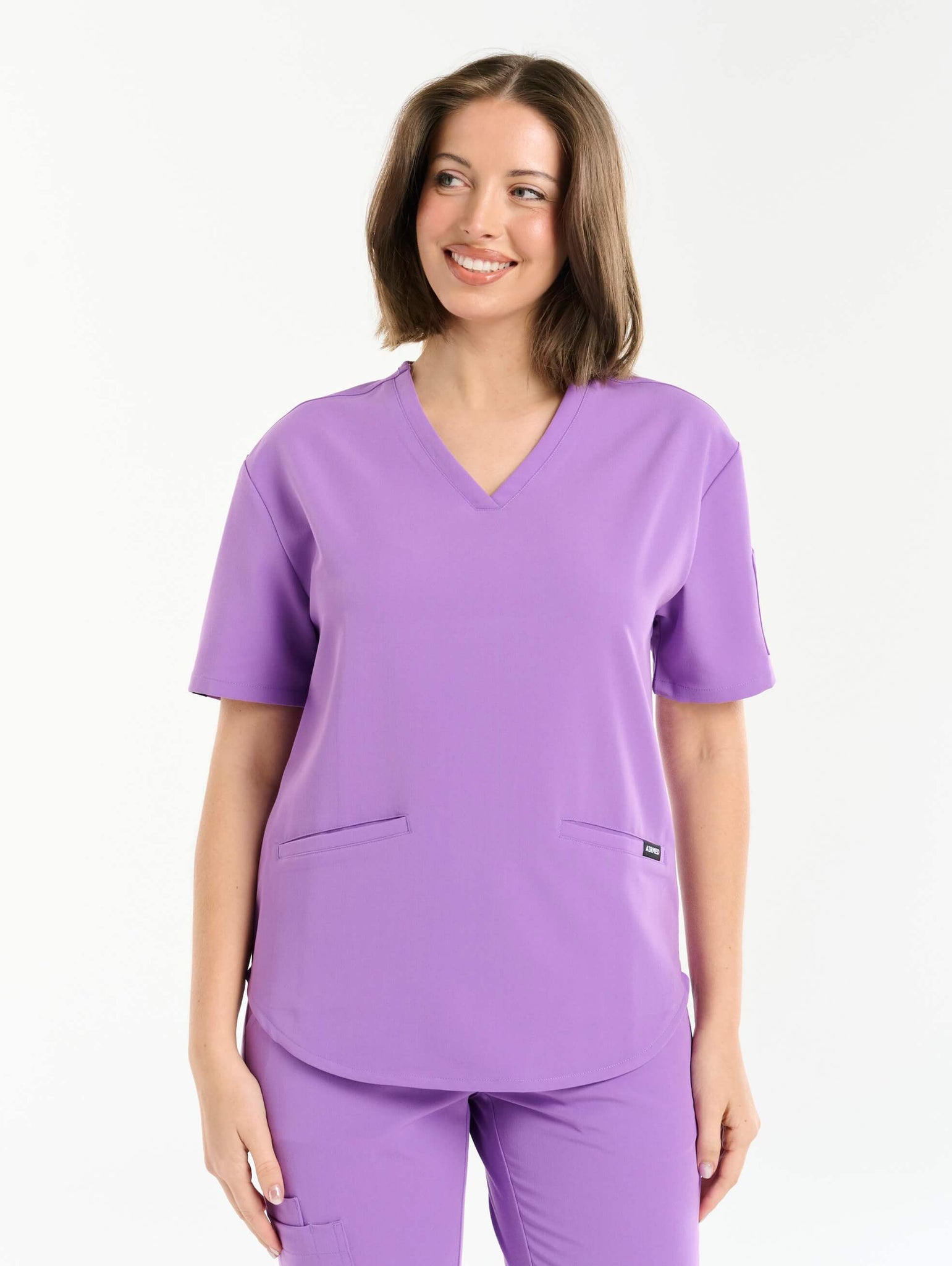 Aspire V Neck Scrub Top - Wisteria Purple