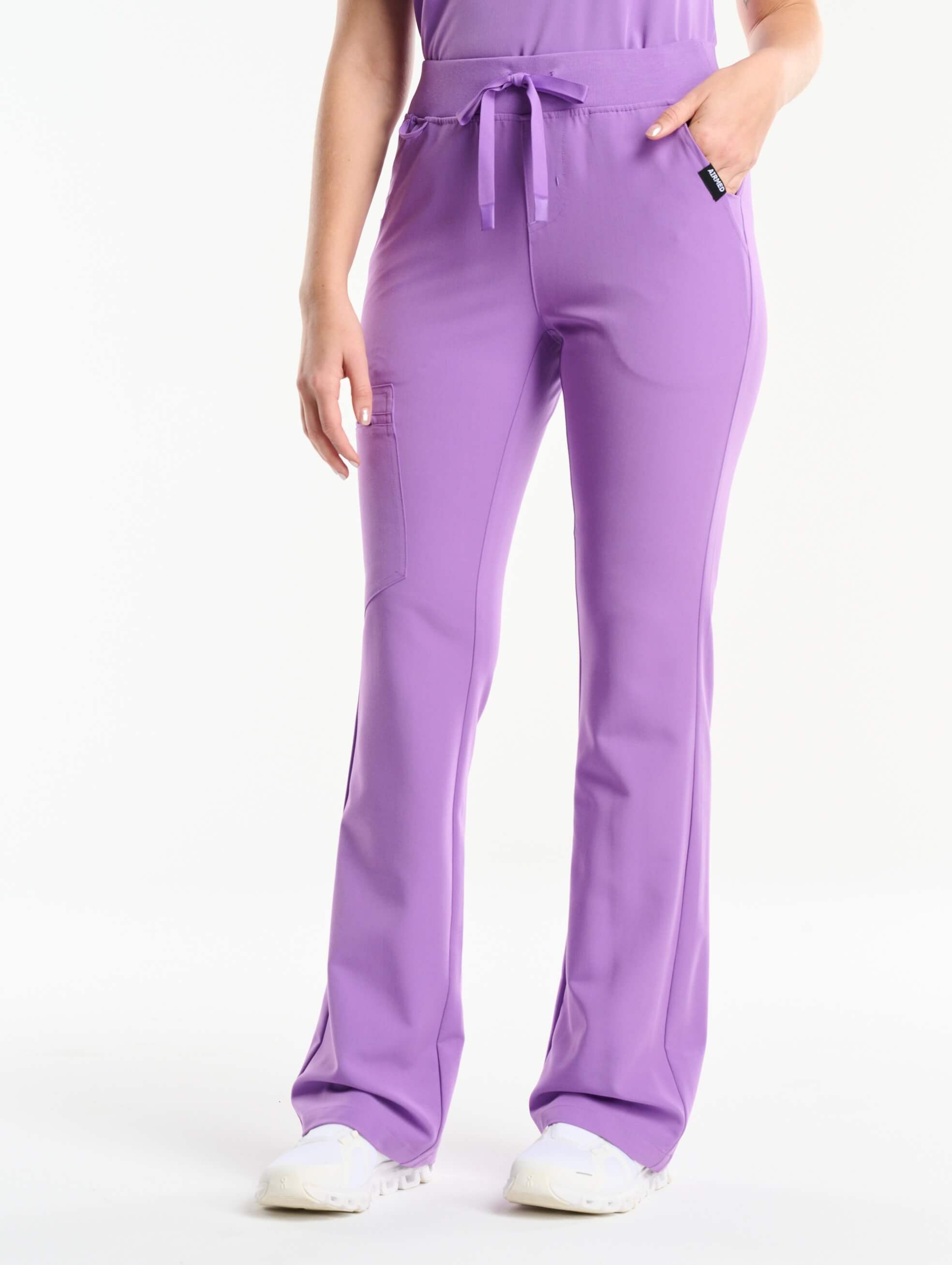 Essential Flare Scrub Pants - Wisteria Purple