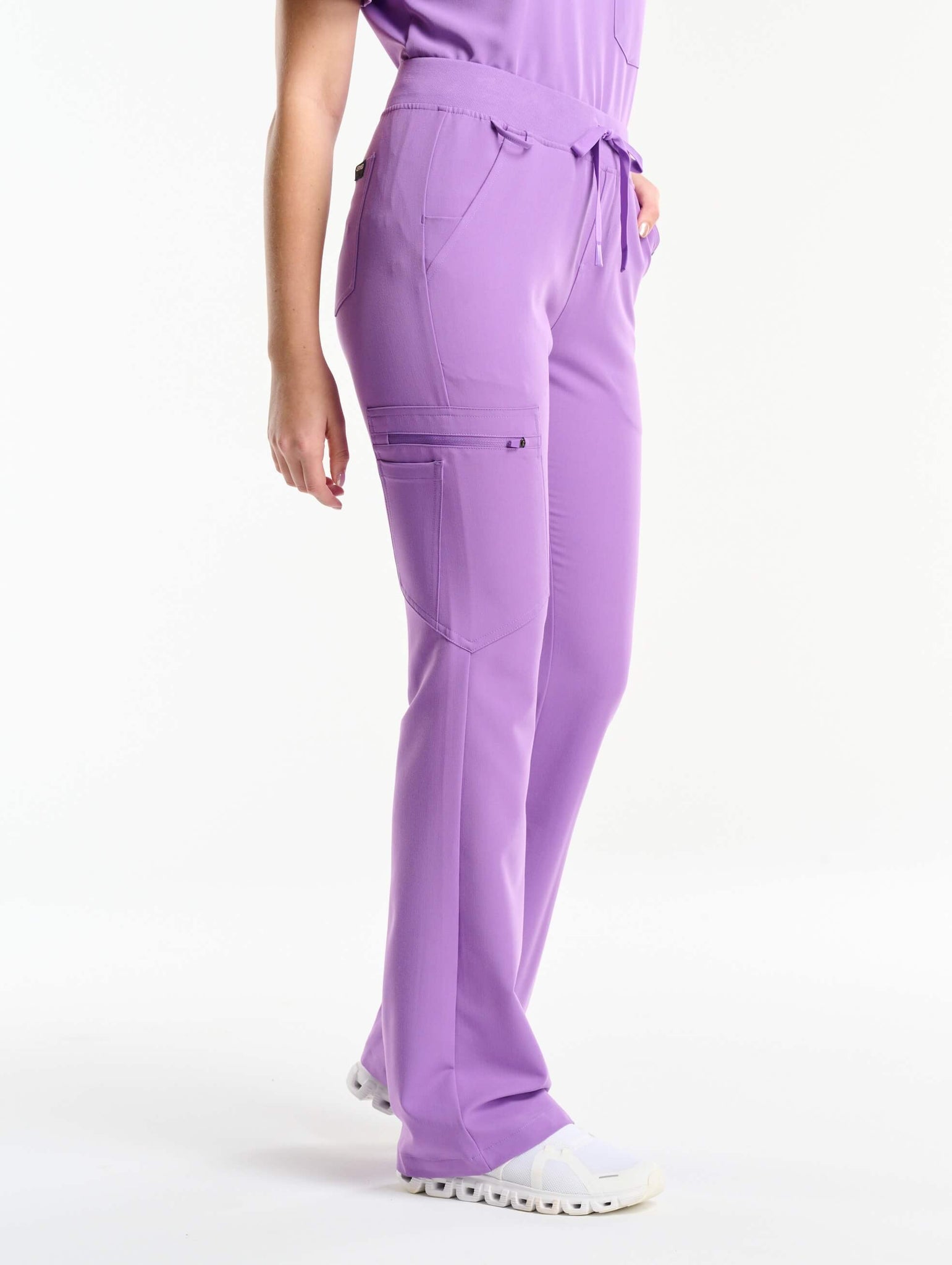 Essential Flare Scrub Pants - Wisteria Purple