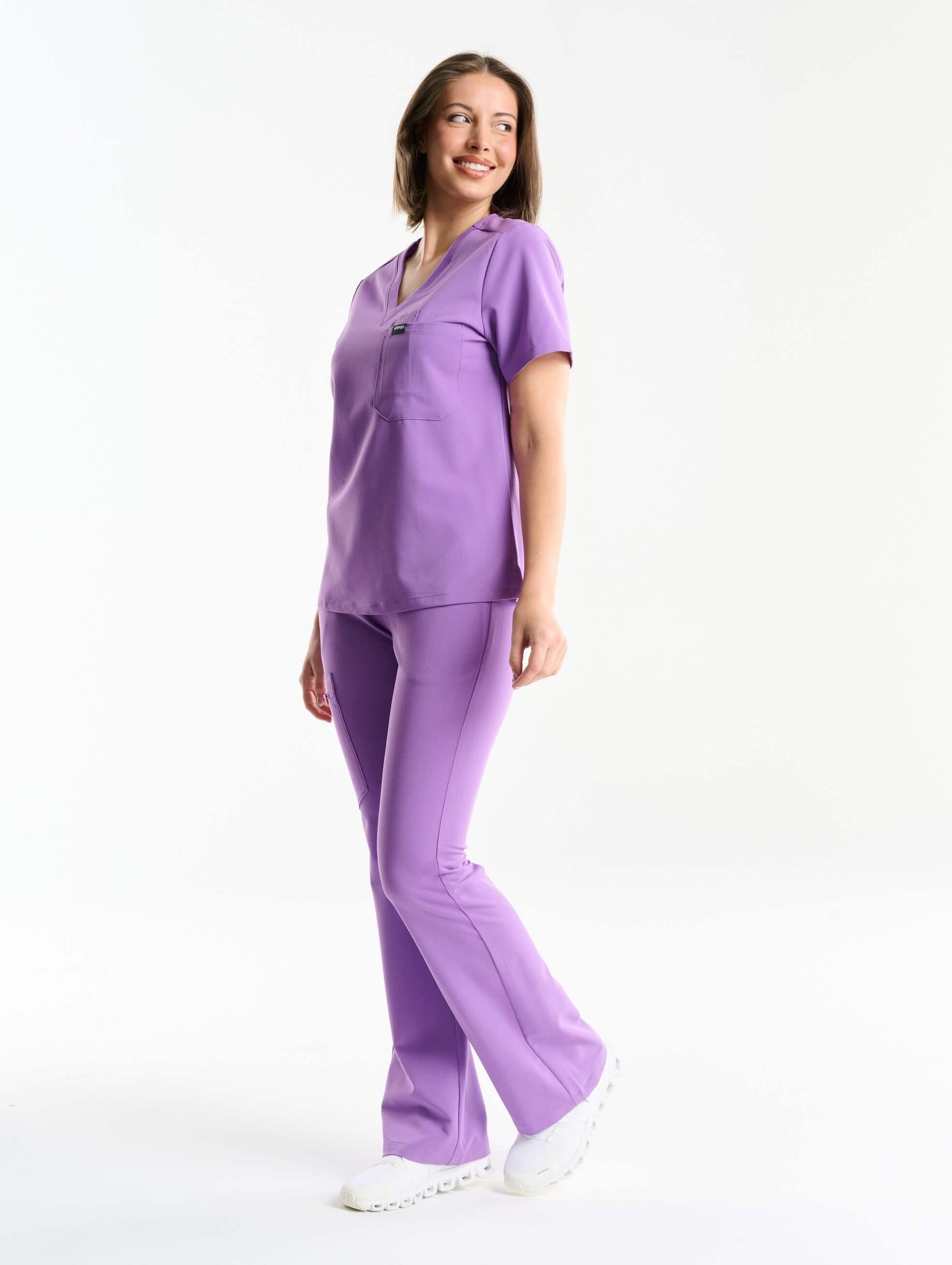 Essential Flare Scrub Pants - Wisteria Purple