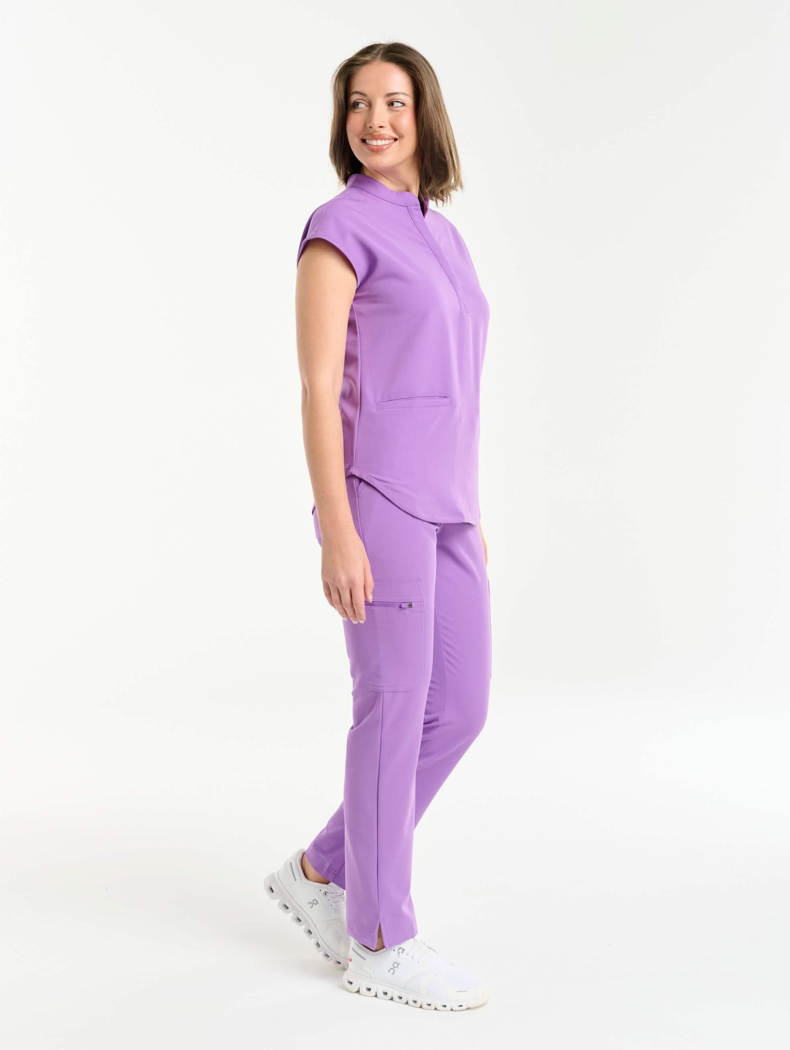 Essential Multi-Pocket Scrub Pants - Wisteria Purple