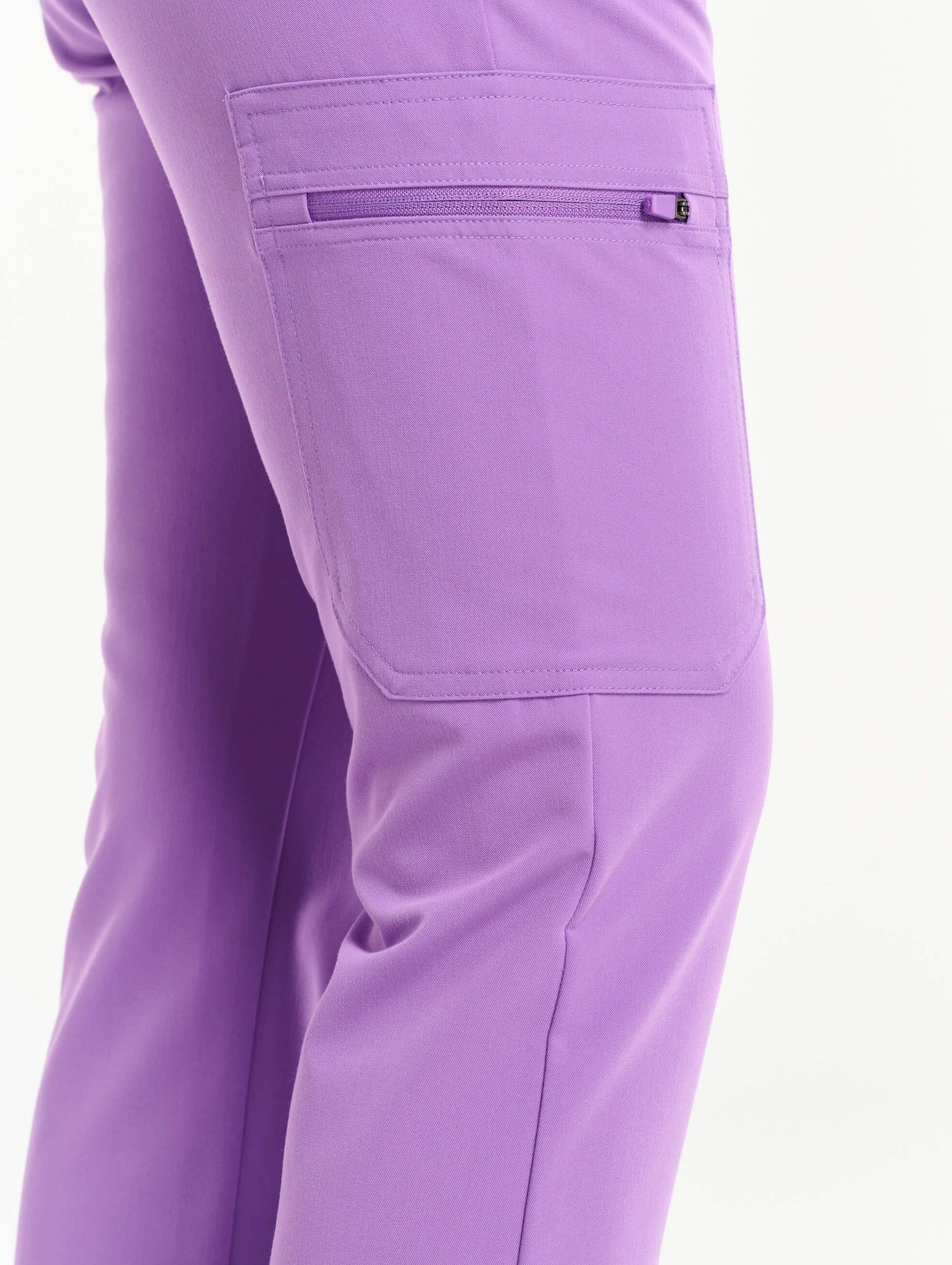 Essential Multi-Pocket Scrub Pants - Wisteria Purple