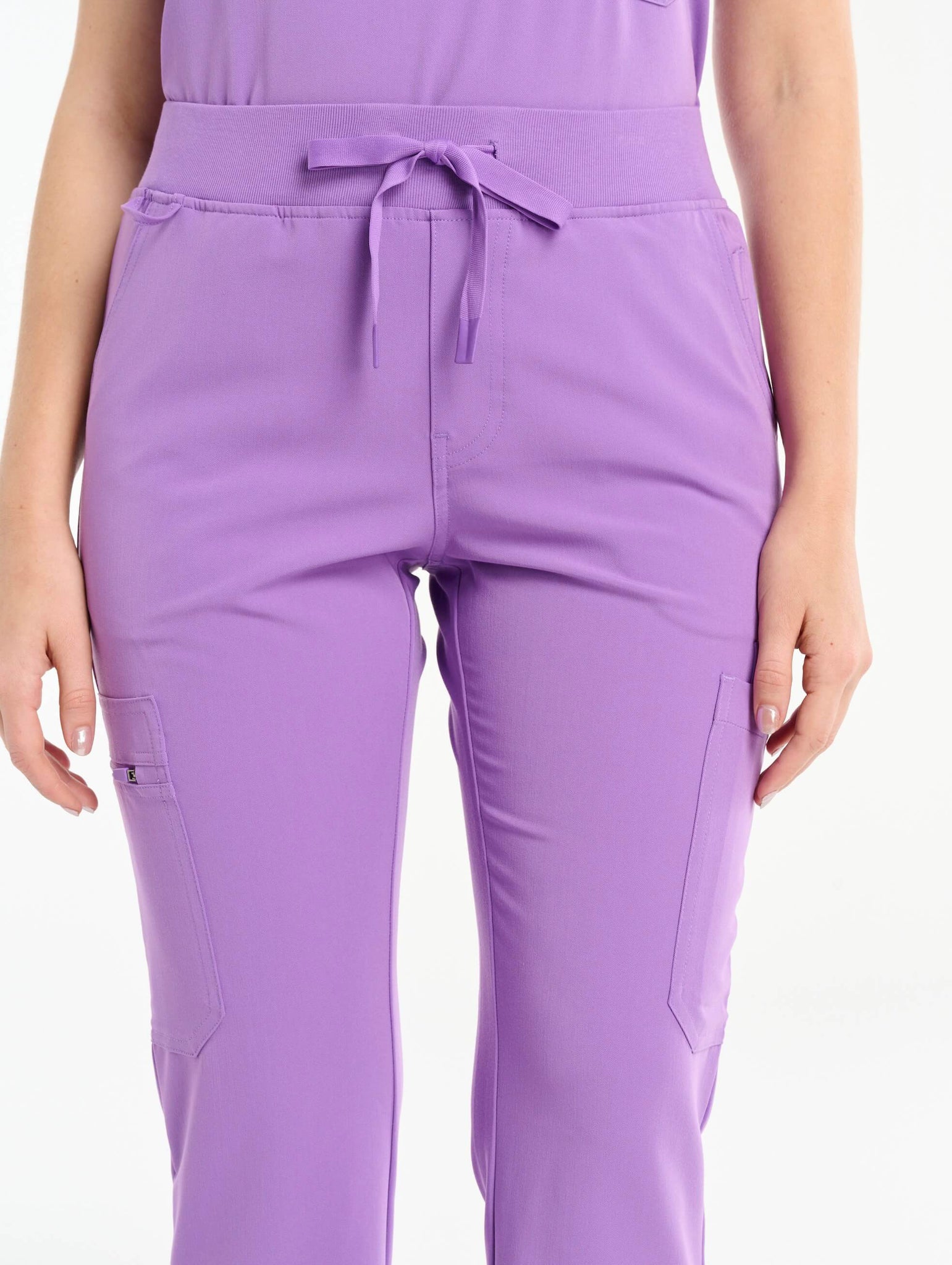 Essential Multi-Pocket Scrub Pants - Wisteria Purple