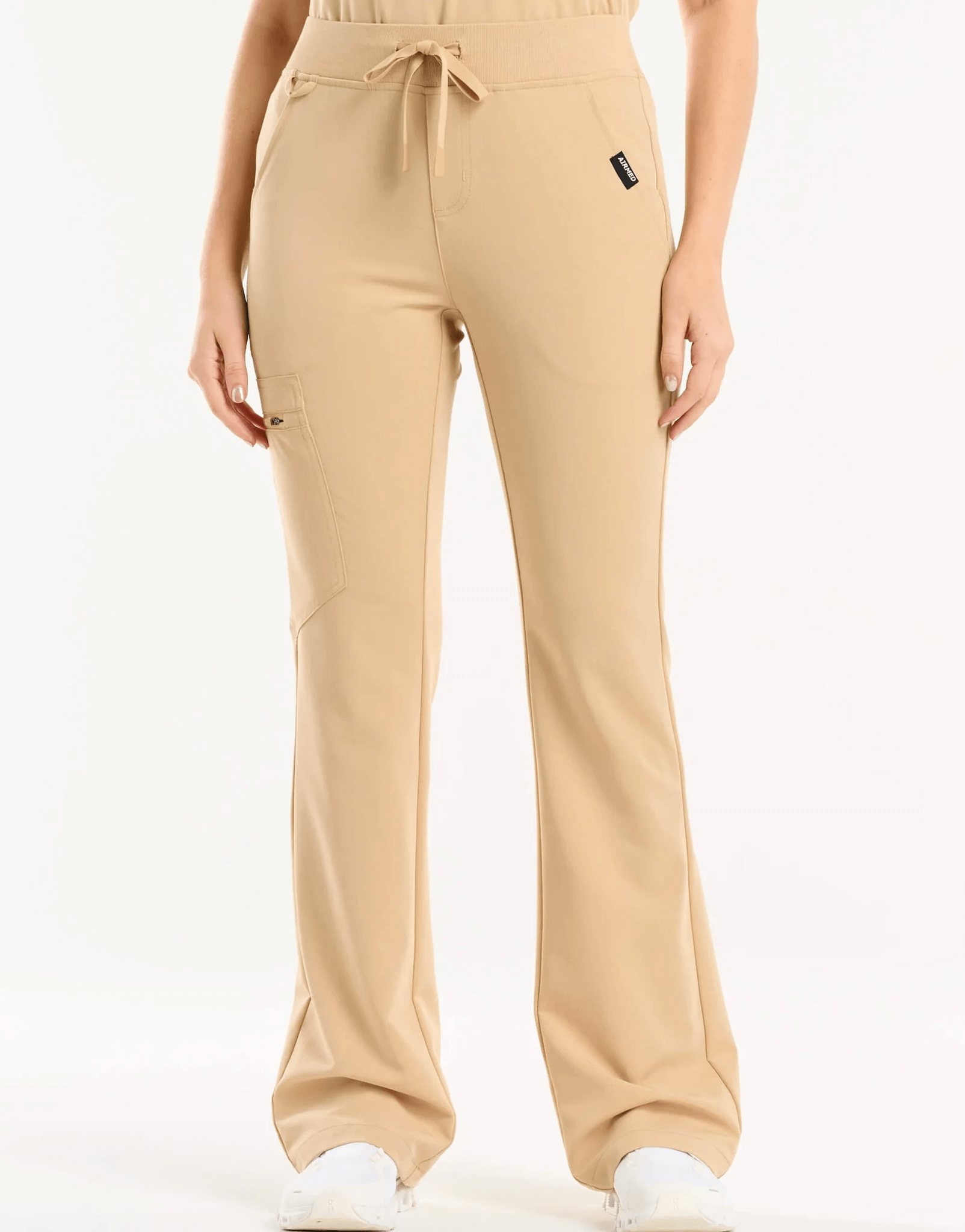 Essential Flare Scrub Pants - Warm Sand