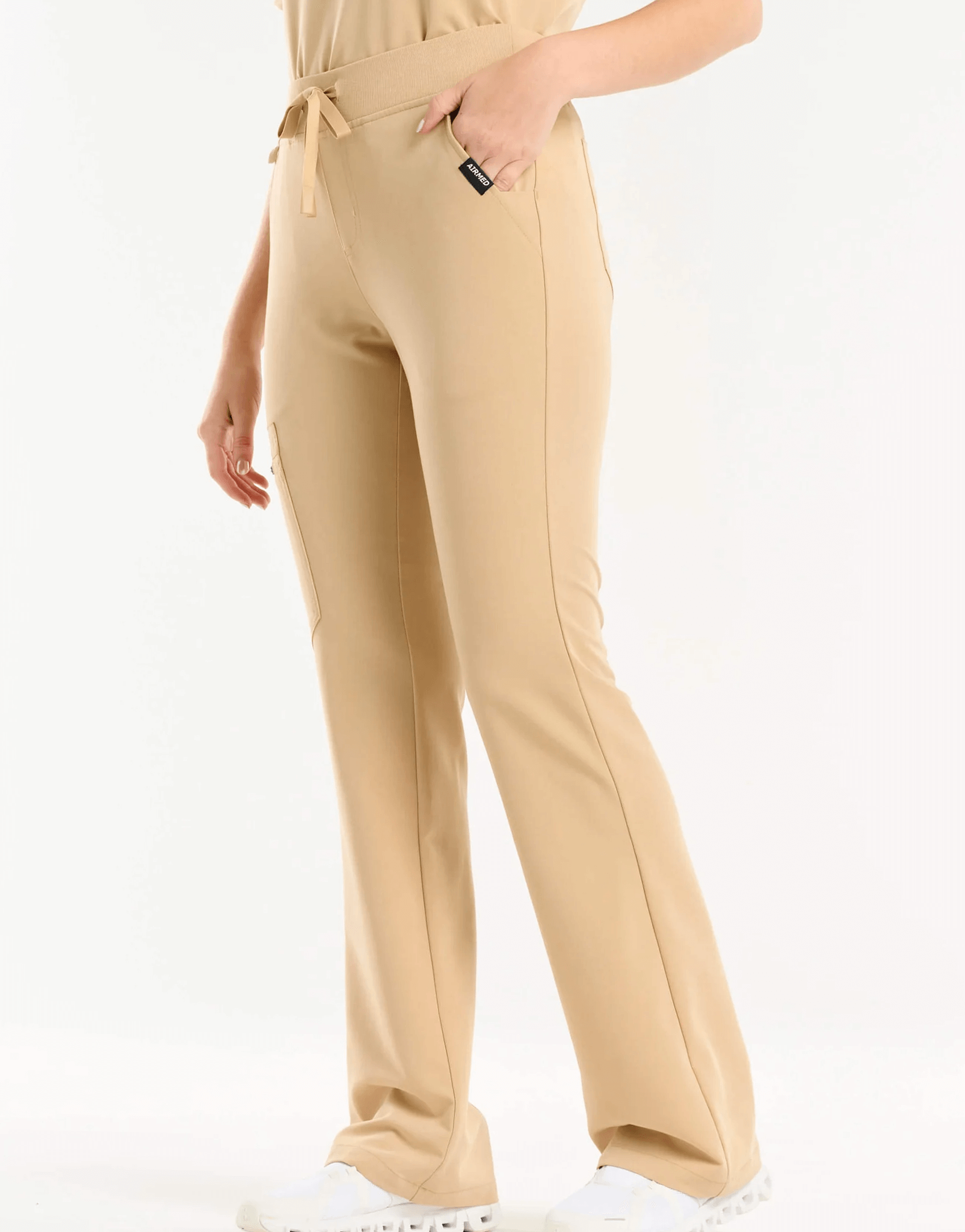 Essential Flare Scrub Pants - Warm Sand