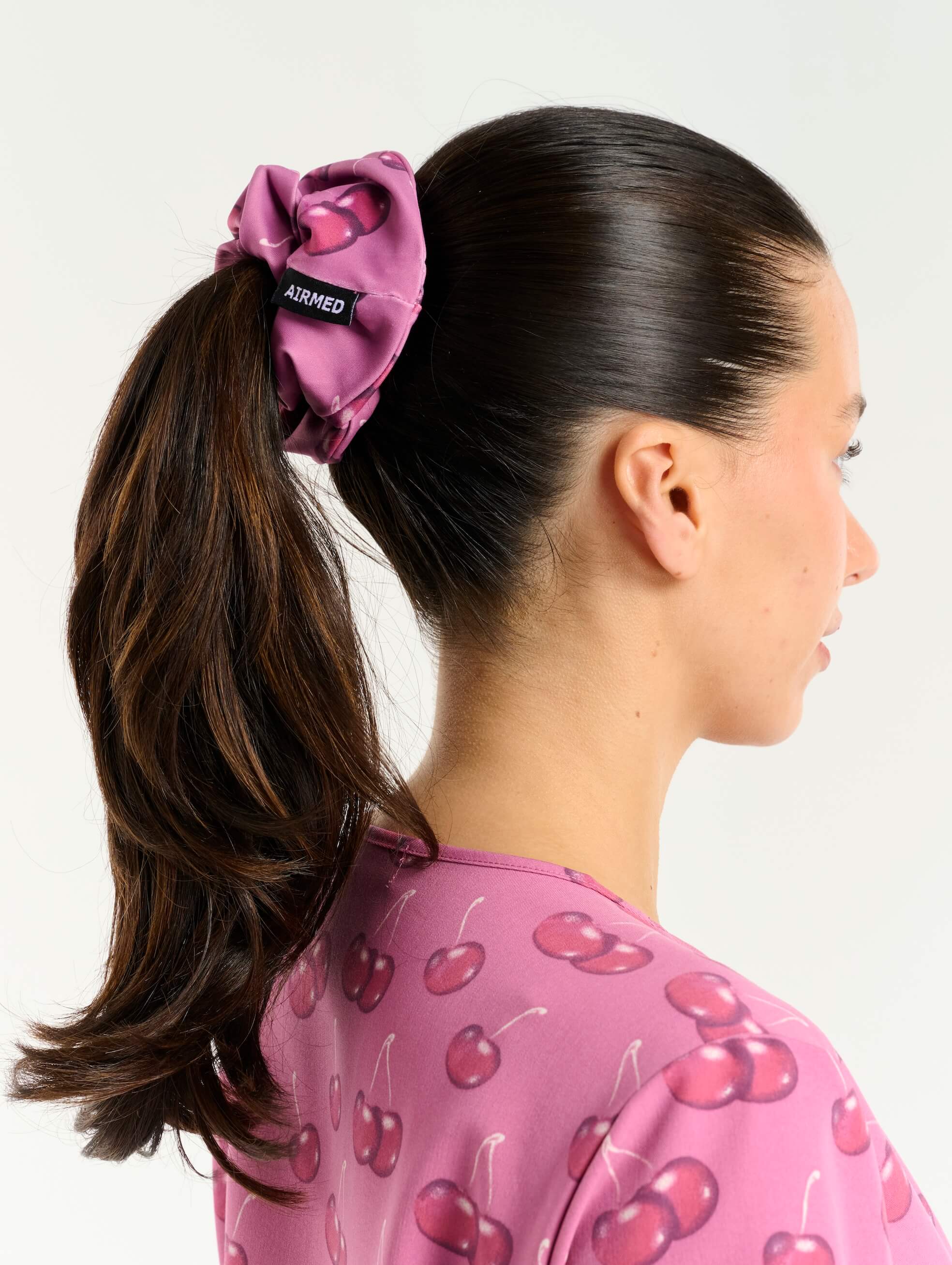 Essential Hair Scrunchie - Cherry Print