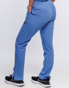 Essential Multi-Pocket Scrub Pants - Ceil Blue