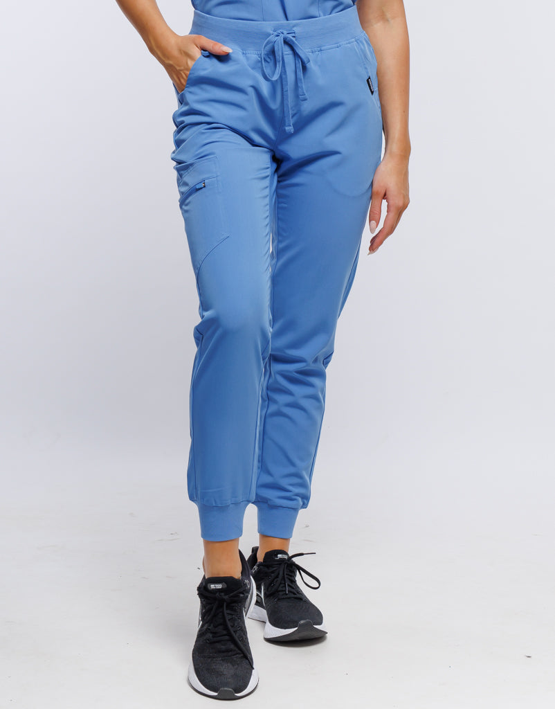 Essential Jogger Scrub Pants - Ceil Blue