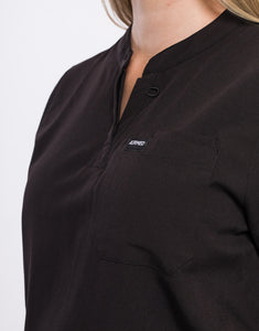 Essential Maternity Scrub Top - Black