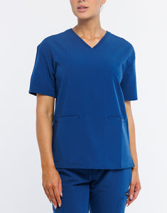 Essential V Neck Scrub Top - Royal Blue