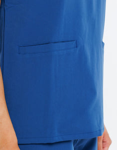 Essential V Neck Scrub Top - Royal Blue