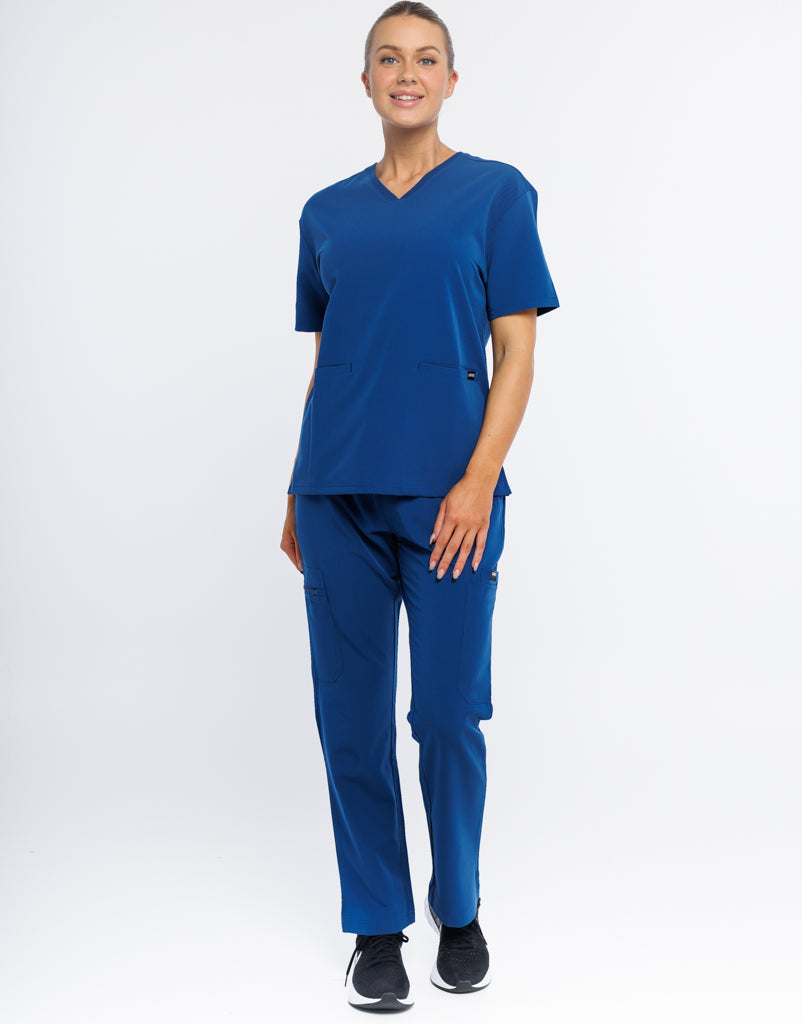 Essential V Neck Scrub Top - Royal Blue