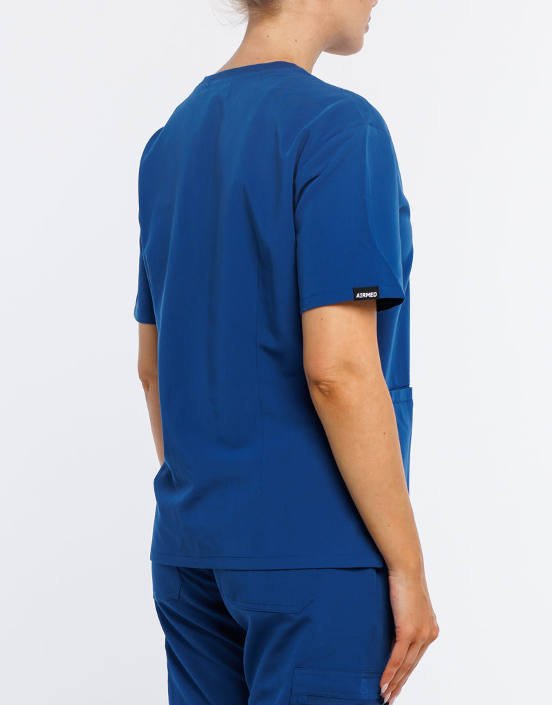 Essential V Neck Scrub Top - Royal Blue