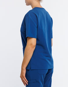 Essential V Neck Scrub Top - Royal Blue