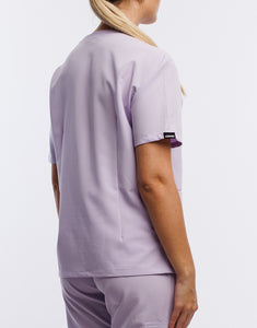 Essential V Neck Scrub Top - Pastel Lilac