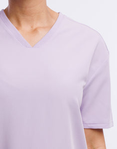 Essential V Neck Scrub Top - Pastel Lilac