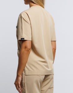 Essential Crewneck Scrub Top - Warm Sand