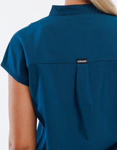 Apollo Scrub Top - Gibraltar Blue