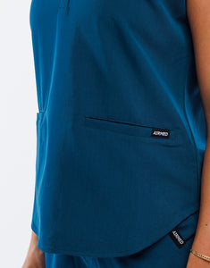 Apollo Scrub Top - Gibraltar Blue