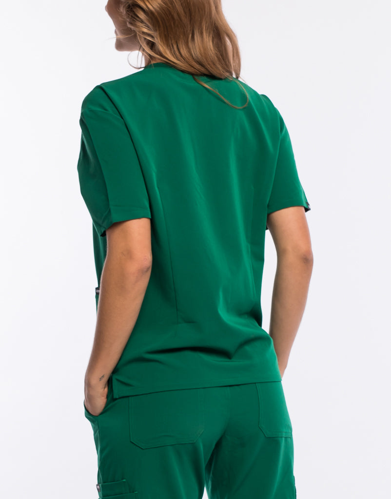 Essential V Neck Scrub Top Evergreen Airmed Scrubs