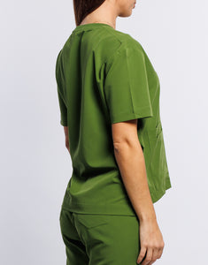 Essential Crewneck Scrub Top - Fern Green