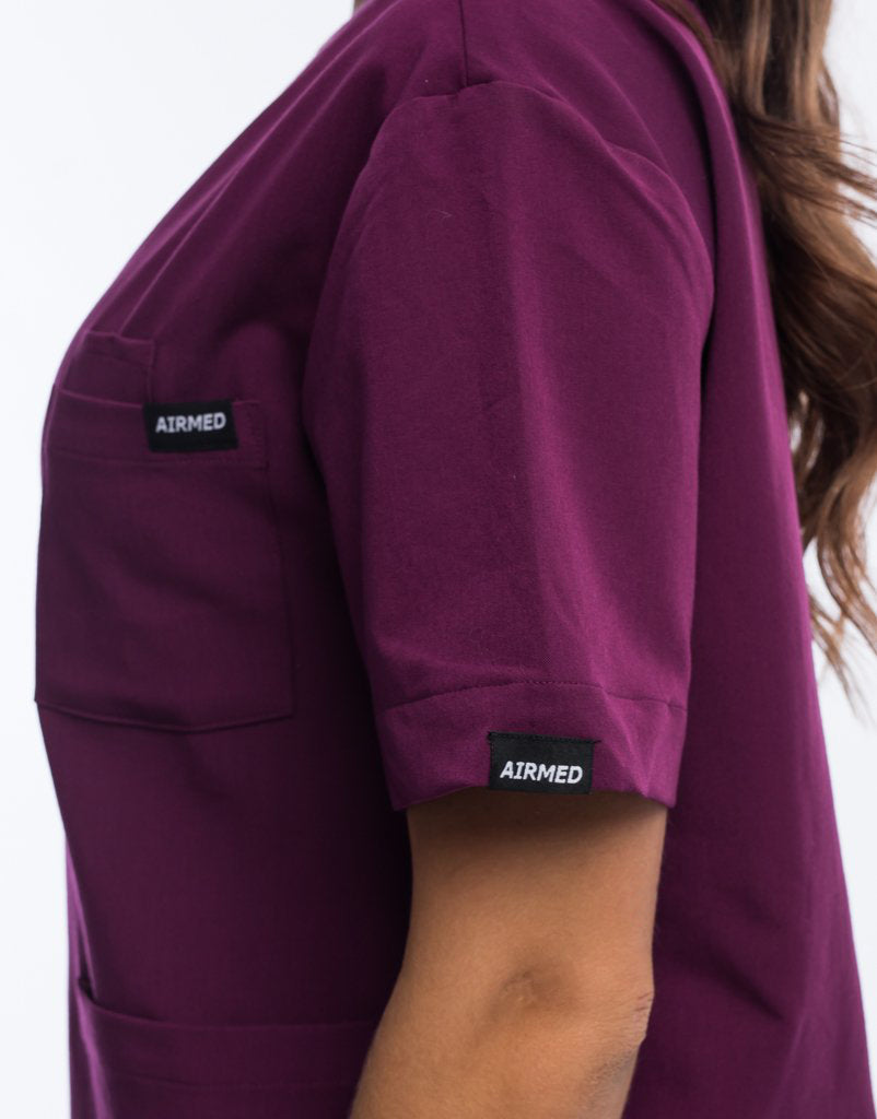 Essential Crewneck Scrub Top - Purple