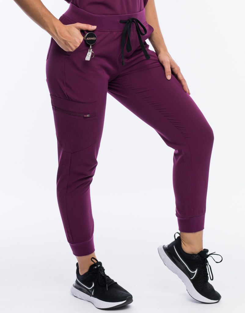 Essential Jogger Scrub Pants - Purple